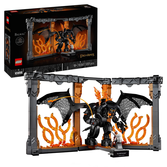 LEGO 10367 Icons Der Herr der Ringe: Balrog Bücherstütze