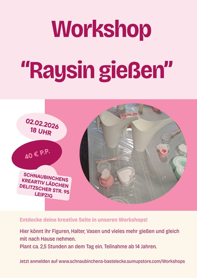 Workshop Raysin gießen für Erwachsene
