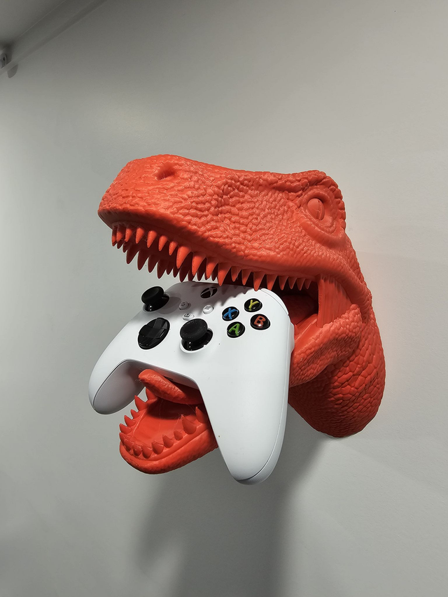 Wall Mounted Velociraptor - Headphone and Controller Holders