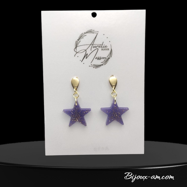 Boucles d'oreilles résine