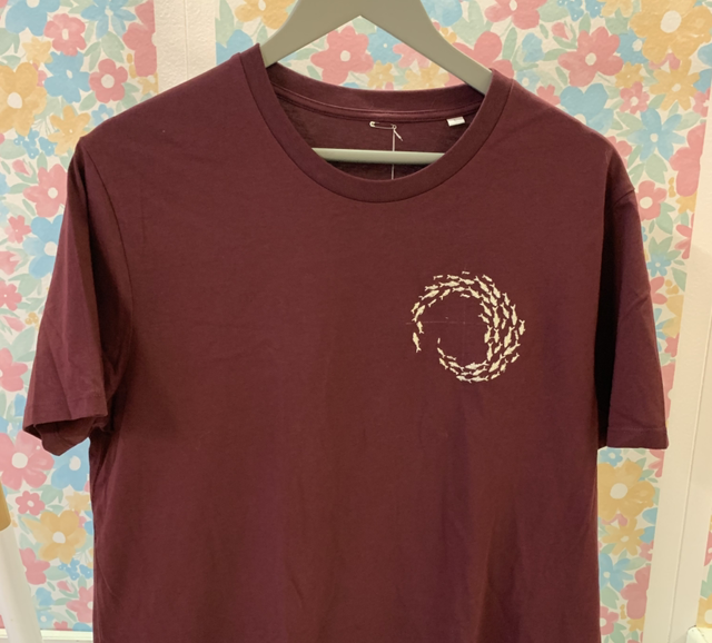T-shirt Bordeaux Banc de poisson - L