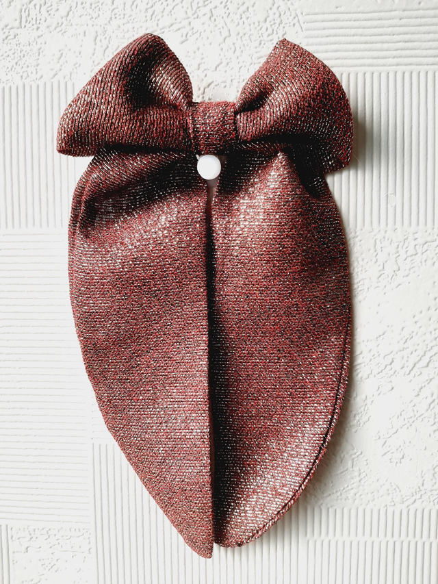 Barrette noeud &quot;Sublime bordeau&quot;