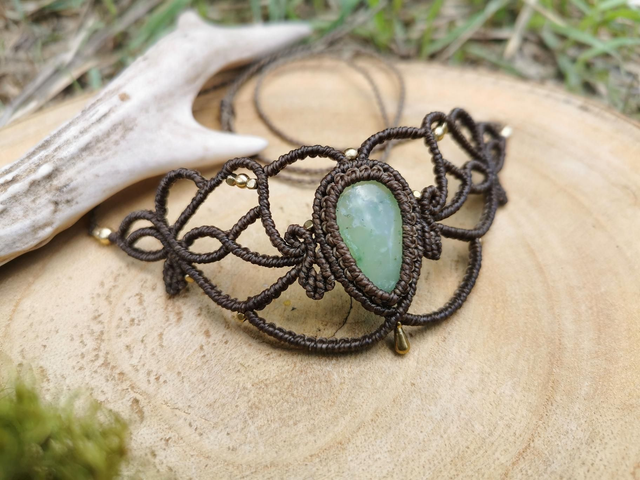Collier ras du cou ~ Chrysoprase 