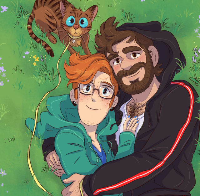 Câlin dans l&#039;herbe