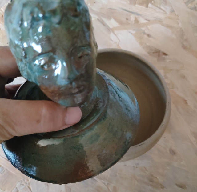 Boîte avec tête féminine” gardienne des songes”