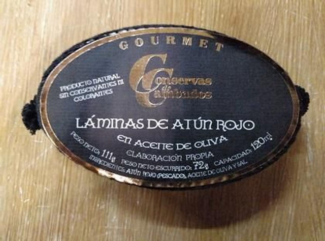 Láminas de Atún Rojo en Aceite de Oliva. CONSERVAS DE CAMBADOS