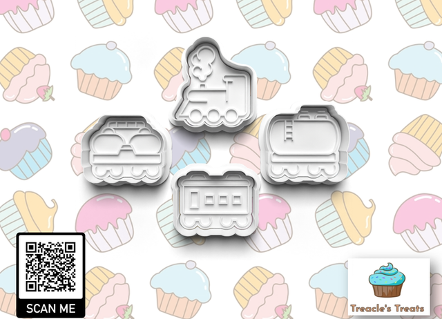 Train Fondant/cookie stamps with cutters
