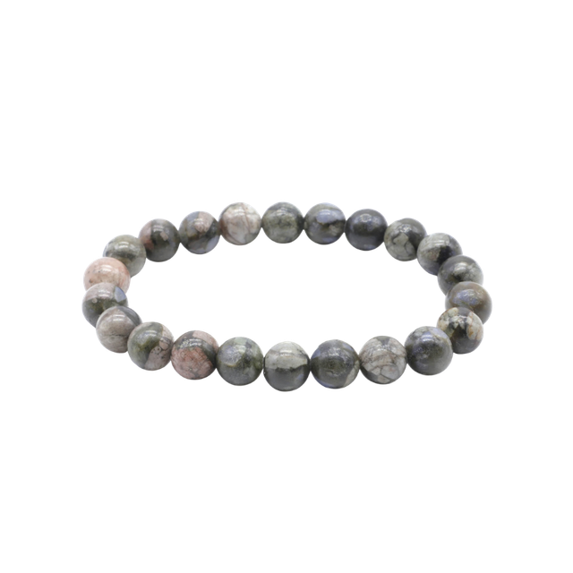 💙 Libérite – Bracelet élastique perles 8 mm – Origine Chine – Gisement de Xianghualing, Hunan – Qualité A