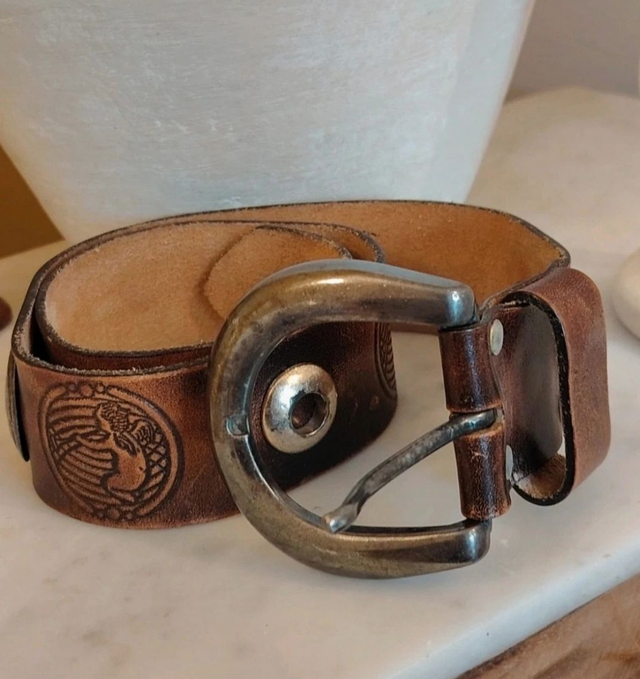 Ceinture vintage cuir marron