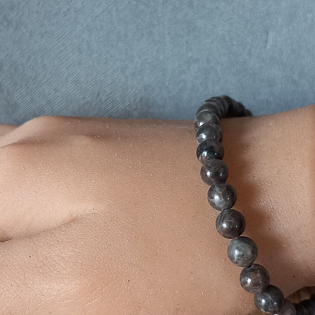 Bracelet ajustable en Feldspath arc en ciel