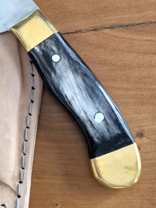 Faca Companheira Mini Bowie 4 Pol Aço Inox 420c Chifre Bovino