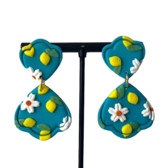 Lemon and daisy dangles