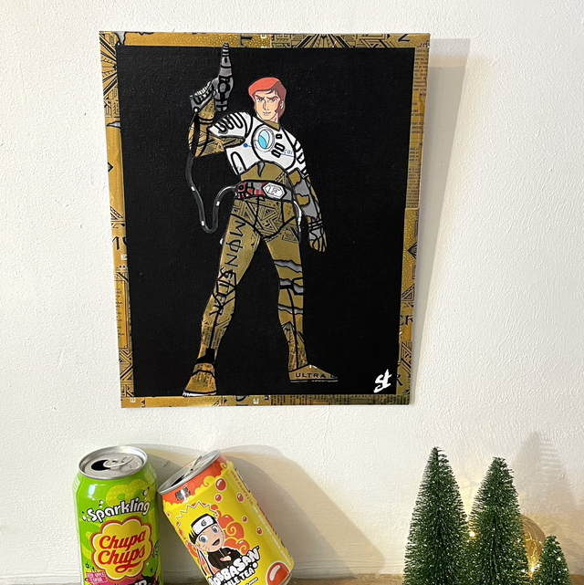 Tableau Capitaine Flam fond noir