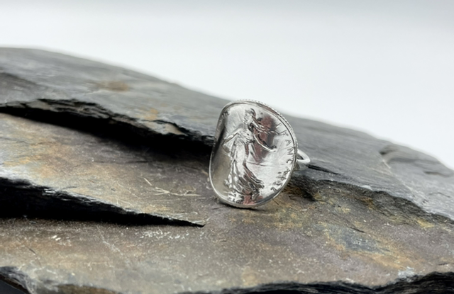 Bague 1 franc semeuse argent
