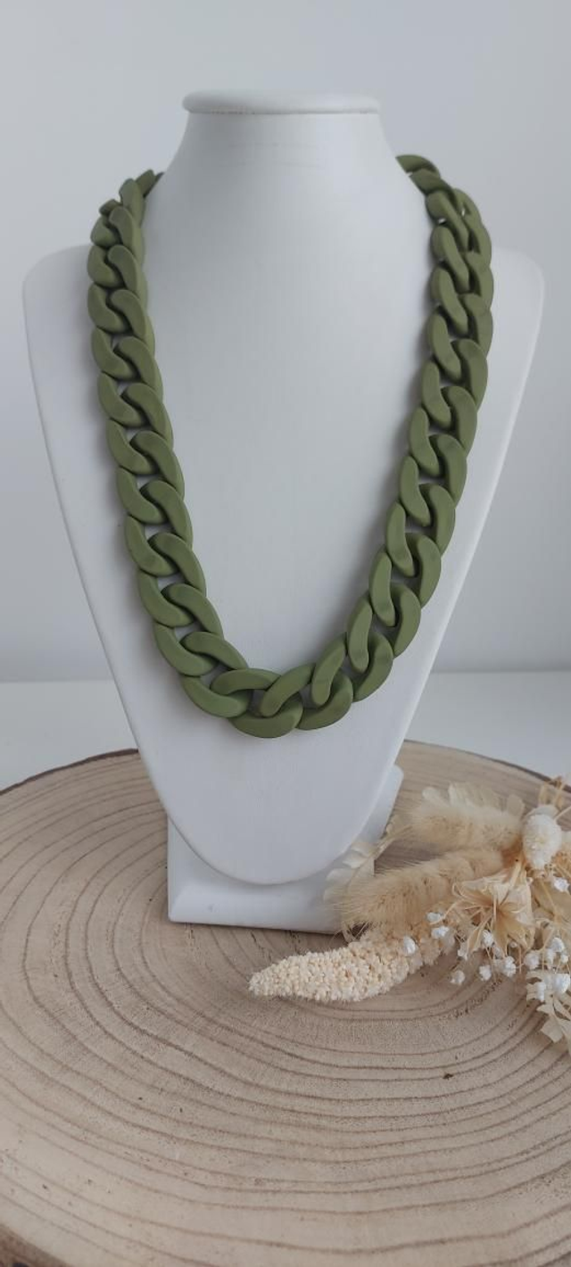 Collier Gaspard kaki 