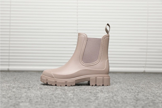 Waterproof Rain Boots - Beige