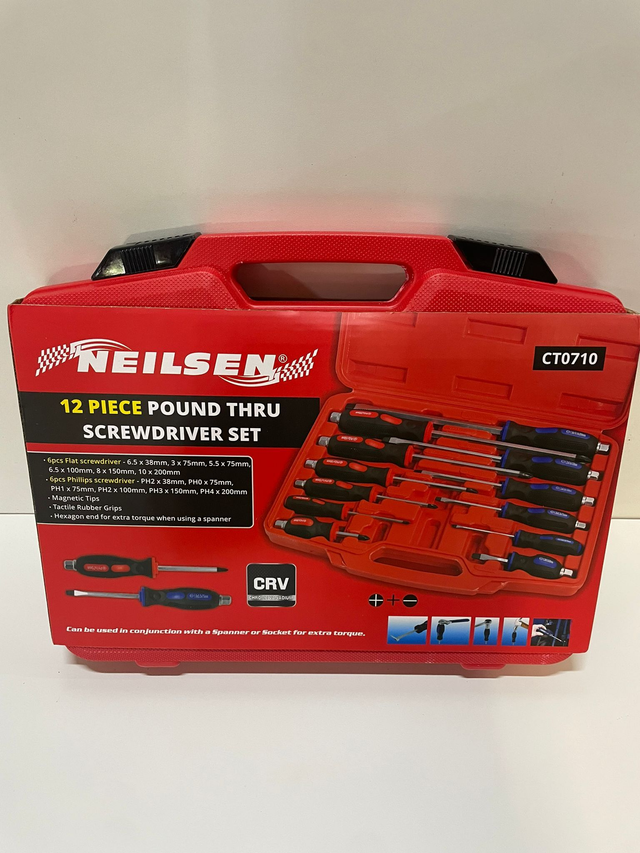 12 piece pound thru screwdriver set