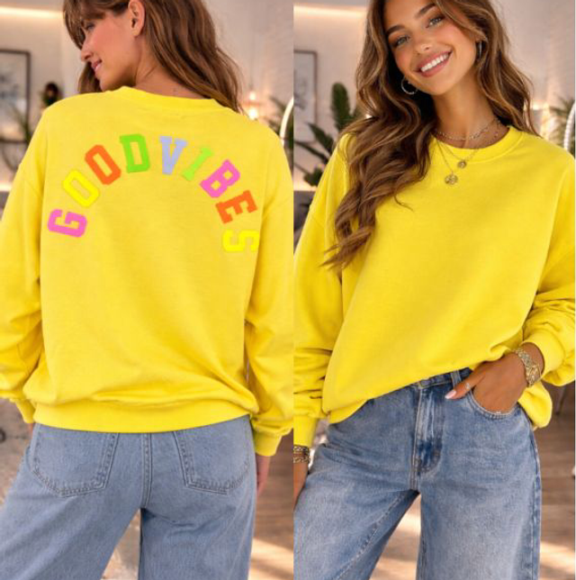 SWEAT-SHIRT COTON GOOD VIBES 