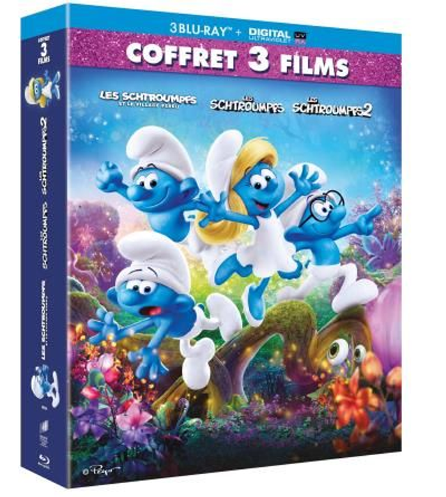 Coffret 3 blu-ray Les-Schtroumpfs et le village perdu + Les Schtroumpfs 1 et 2. Neuf