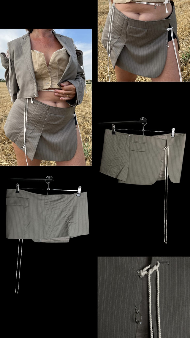 Jupe Upcycled - Jean(ne) XL