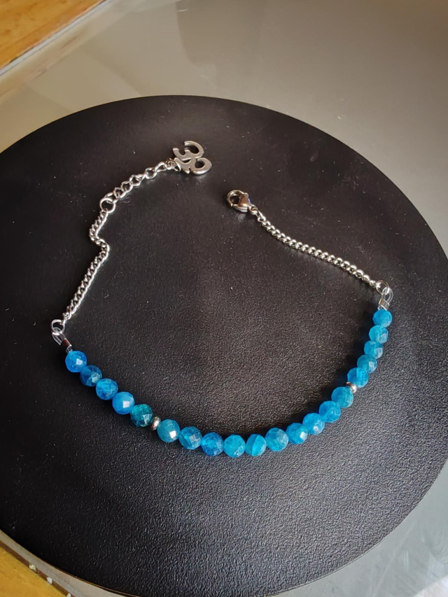 Bracelet apatite bleue 
