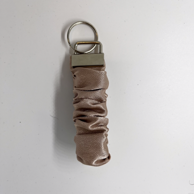 Champagne Satin Scrunchie Wristlet