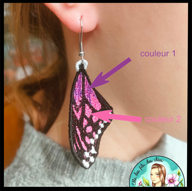 Boucles d&#039;oreilles Ailes de Papillons Personalisables