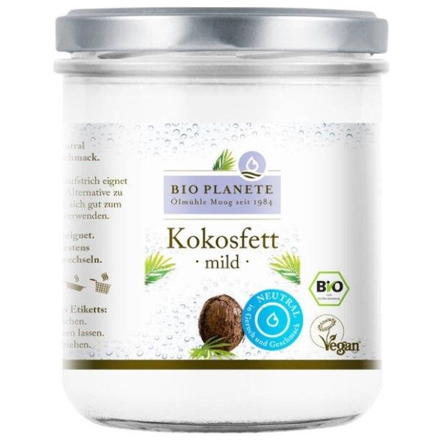 Bio Planet Kokosfett mild desodoriert, 400ml Glas