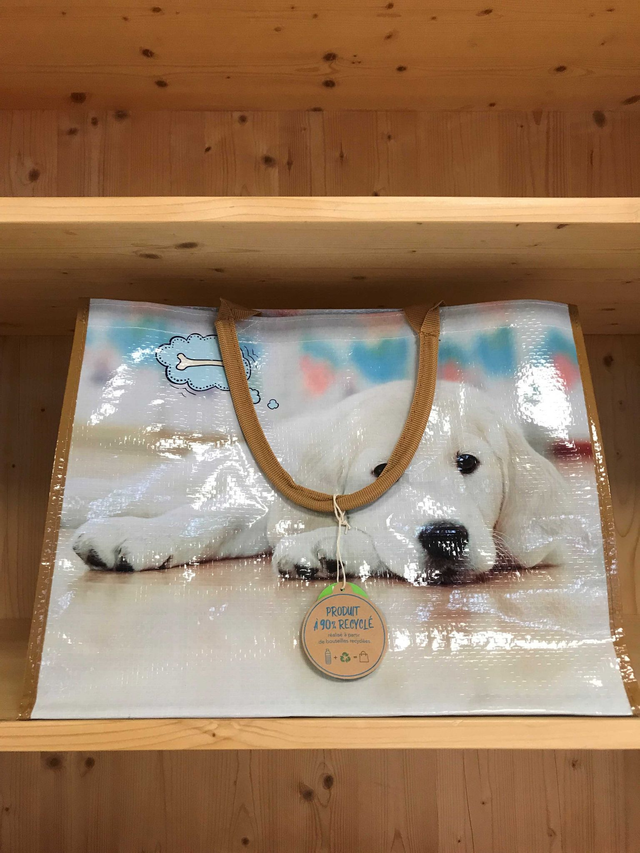 Sac caba chien blanc 