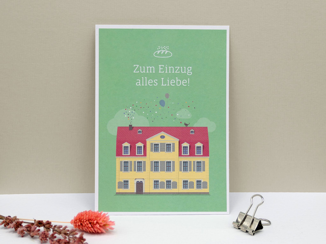 Karte &quot;Zum Einzug alles Liebe&quot;