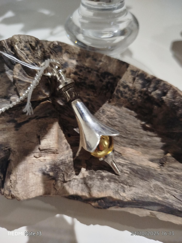 Pendule bouddha argenté et doré 