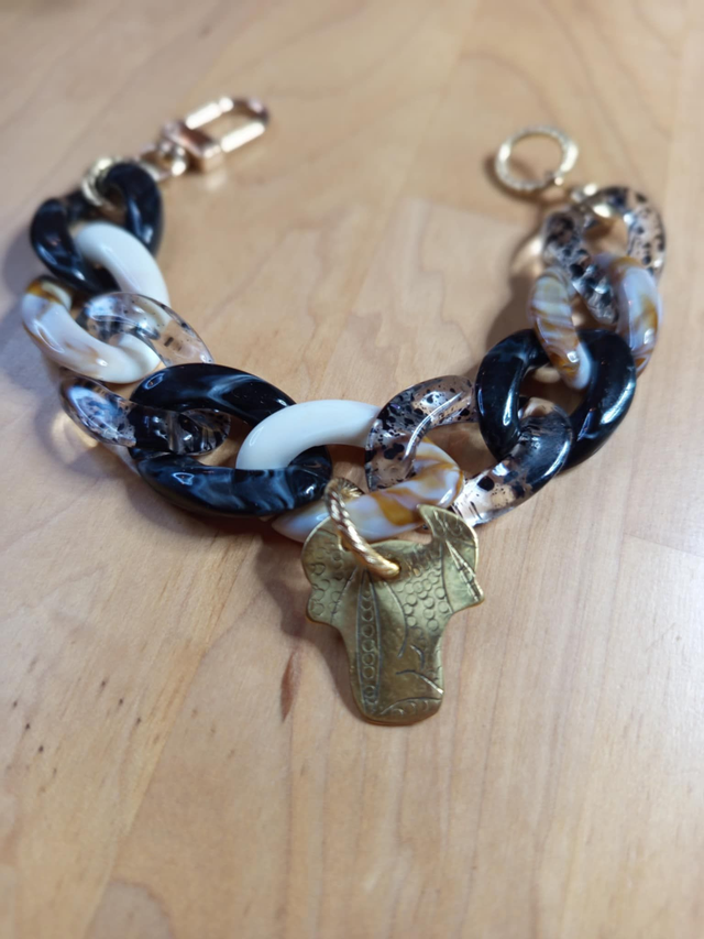 Bracelet gros maillons en acrylique Nishaan