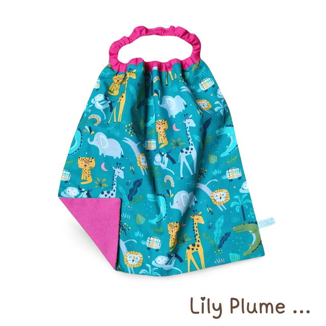 Serviette élastiquée girafes