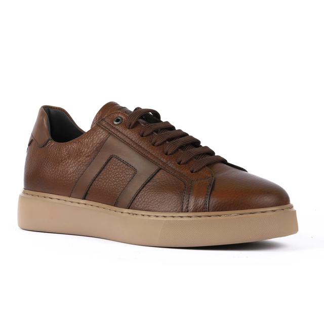 Sneakers Exton Uomo Bottolato Cuoio