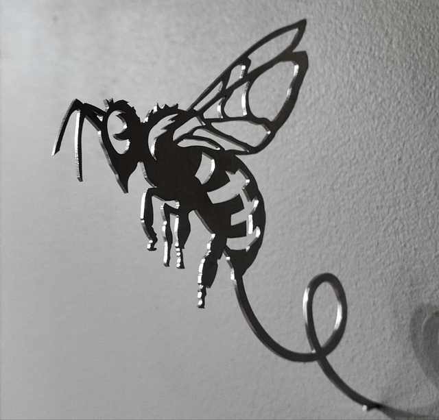 Petite Abeille à planter INOX
