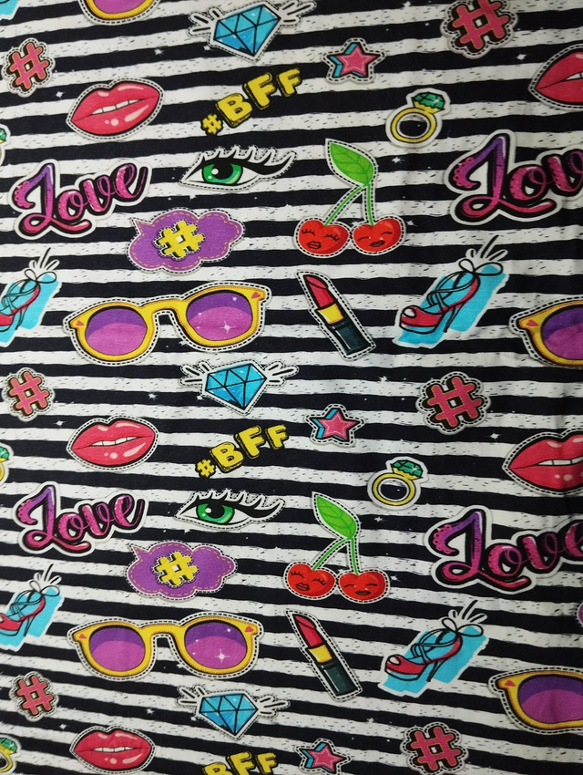 Tissu Rayé Girly pour COMMANDE 