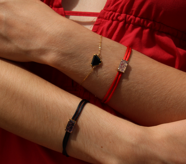 Bracelet rectangle améthyste claire - MOÏ