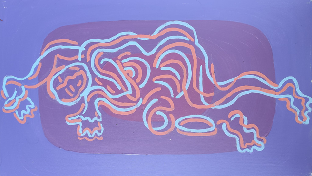 Akt, 46x79 akryl płótno 2016