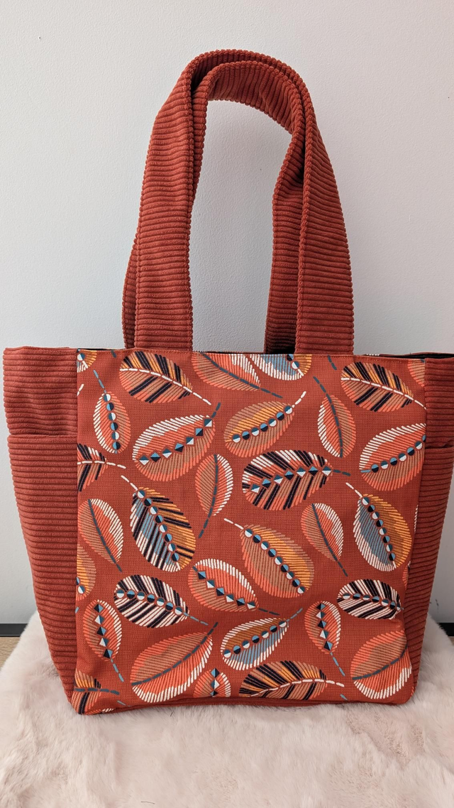 Sac cabas &quot;brise terracotta&quot;