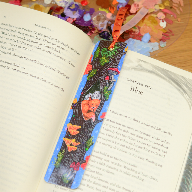 "A Sleeping Fox" bookmark