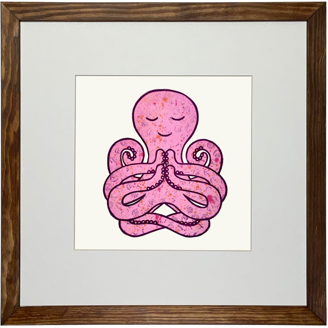 Linoldruck "Gratefulness" 30x30cm