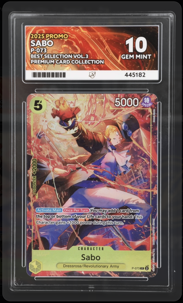 Ace (Gem Mint 10) Sabo P-073 Best Selection VOL.3 Premium Card Collection 
