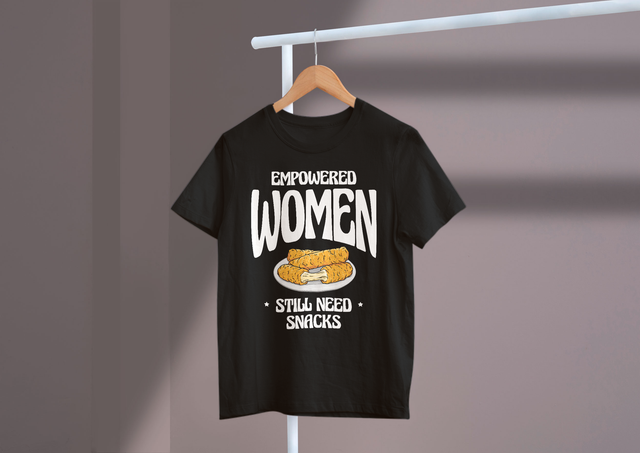 Empowered Women Still Need Snacks Women’s Strength Fun. Selbstbewusste Frauen brauchen immer noch Snacks. Kraftspaß für Frauen