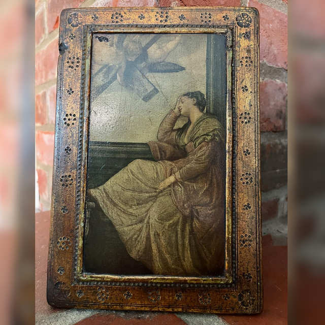 A Early 20th Century Liberty Of London Pre-Raphaelite Style Printed Wooden Panel
