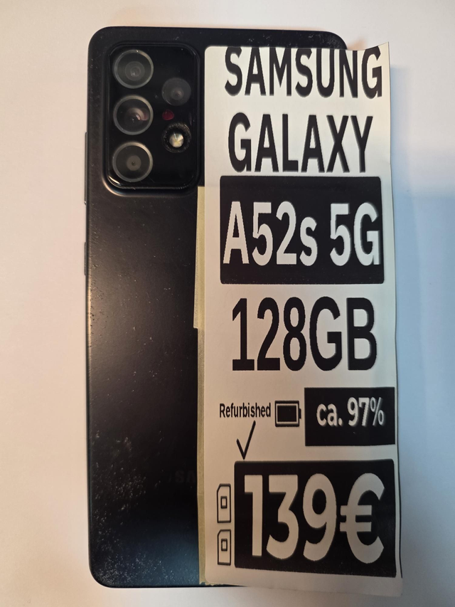 📱 Samsung Galaxy – A52s 5G – 128GB – Schwarz