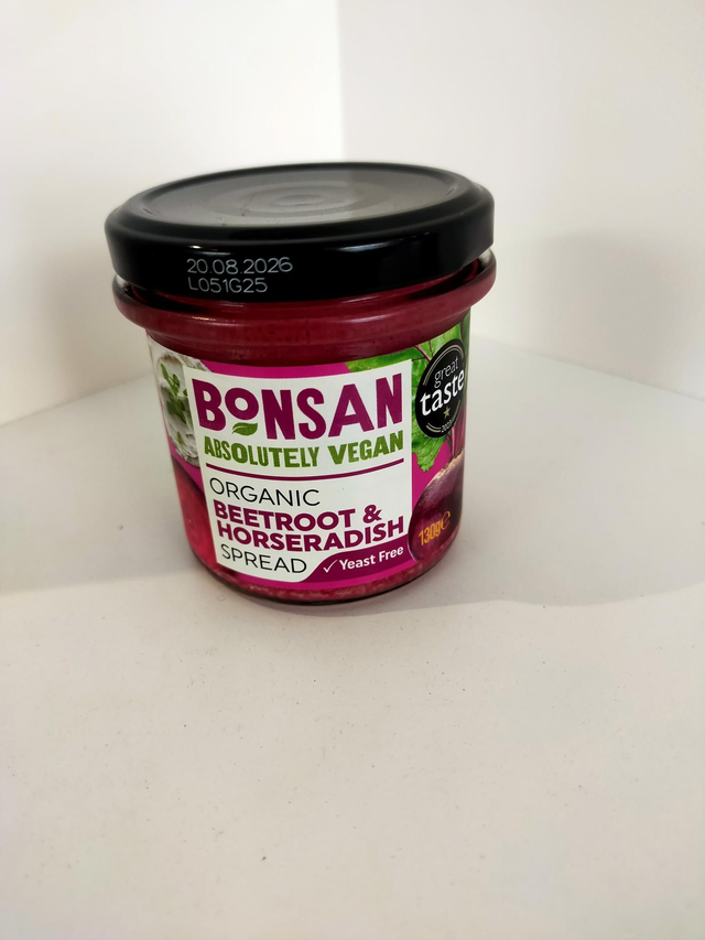 Bonsan Organic Beetroot/Horseradish Pate  97045 130g