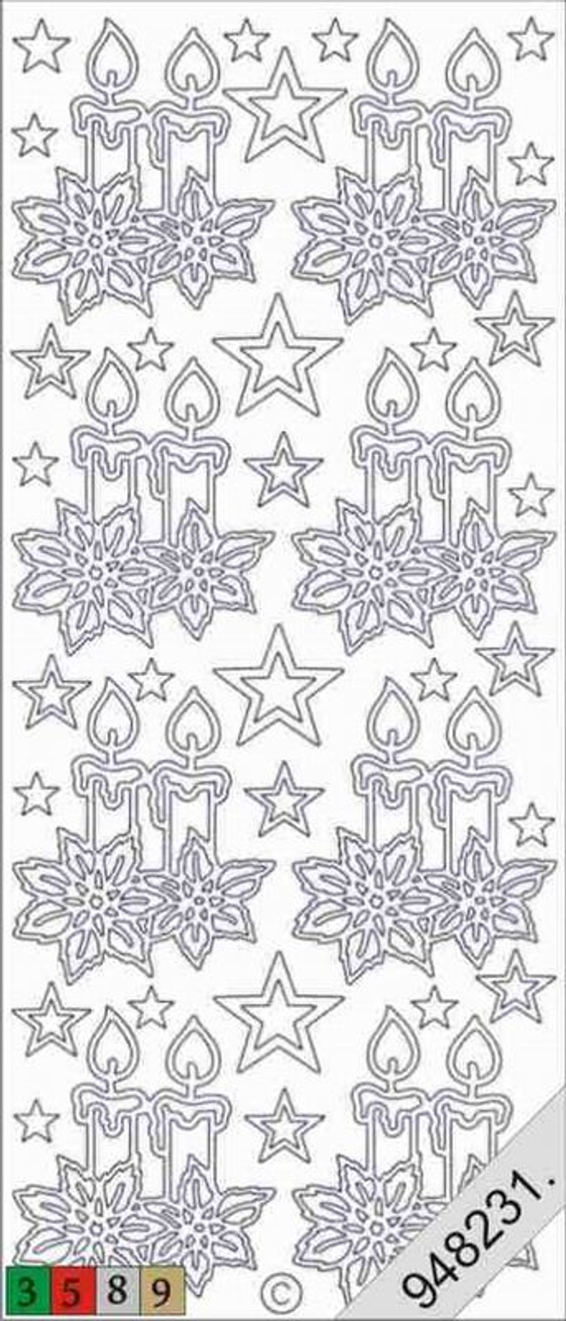 Kaarsen zilver (07978)