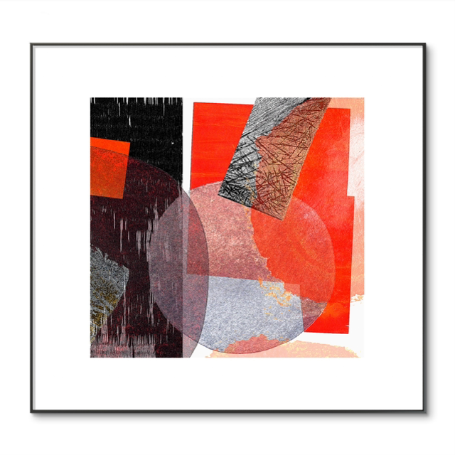 Black & Orange Abstract I