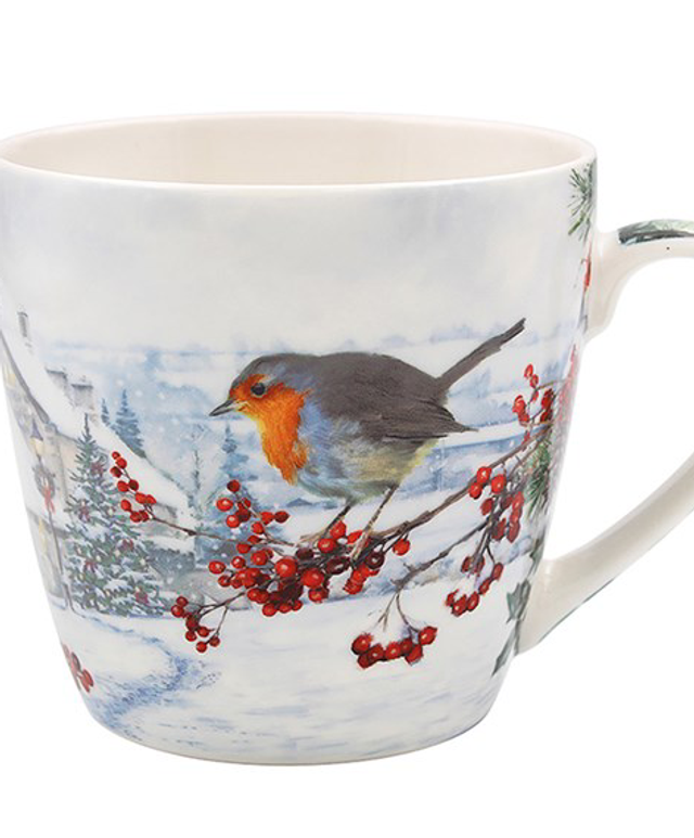 Homeware Christmas Collection Mac Neil Breakfast Mug Robin
