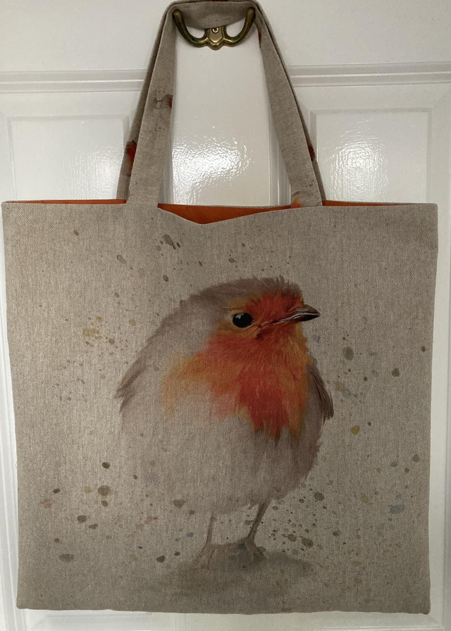 Lined Tote Bag (Robin)